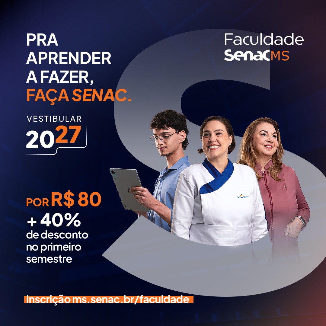 Mensalidade a R$ 80 e descontos de até 50% marcam campanha da Faculdade Senac