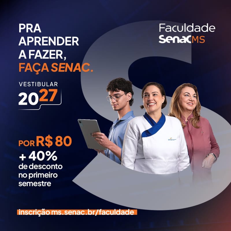 Mensalidade a R$ 80 e descontos de até 50% marcam campanha da Faculdade Senac