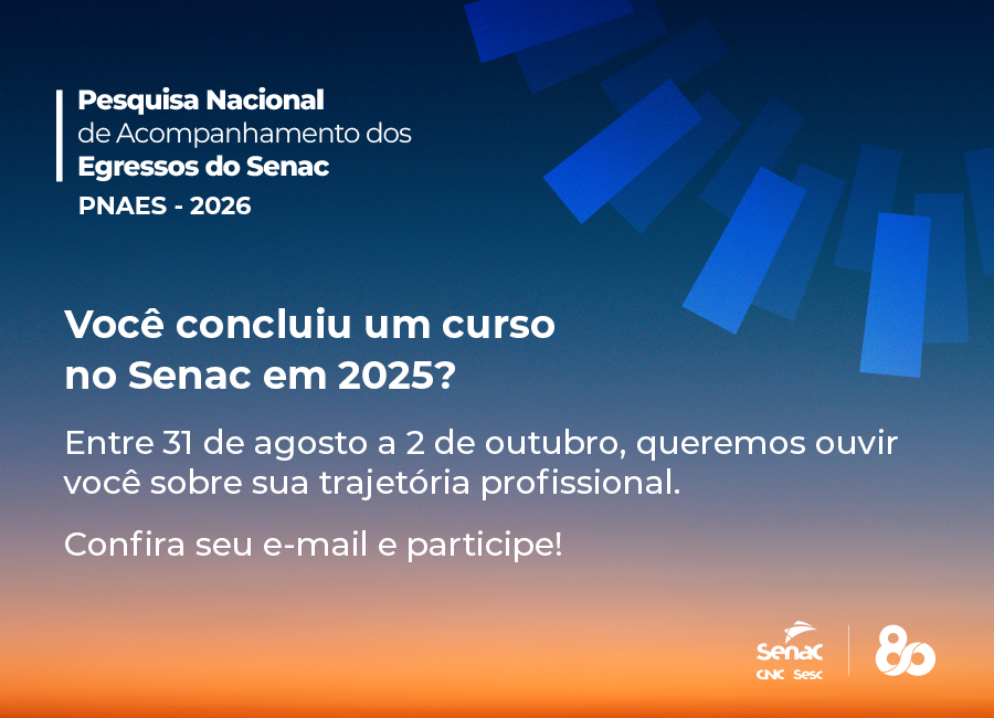 Pesquisa do Senac mapeia trajetória de ex-alunos em todo o país   