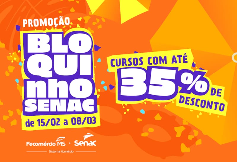 Carnaval: campanha com desconto de até 35% em cursos variados