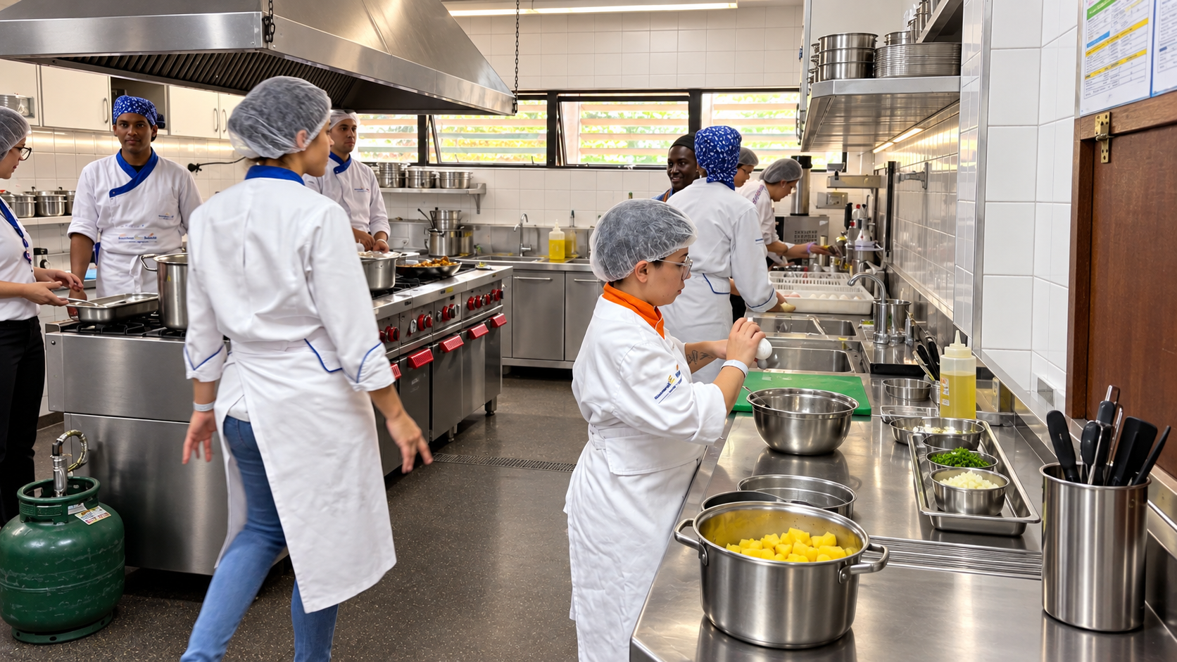 Alunos assumem cozinha e salão em experiência real no restaurante-escola do Senac MS
