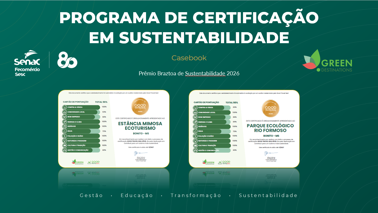 Programa do Senac MS chega à final do Prêmio Braztoa de Sustentabilidade