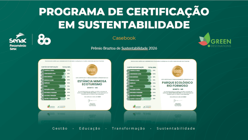 Programa do Senac MS chega à final do Prêmio Braztoa de Sustentabilidade